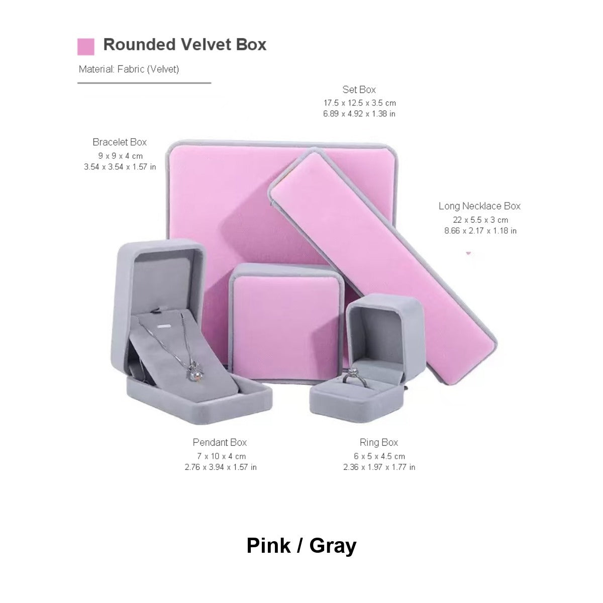 Ready-Stock Velvet Bracelet & Necklace Jewelry Boxes