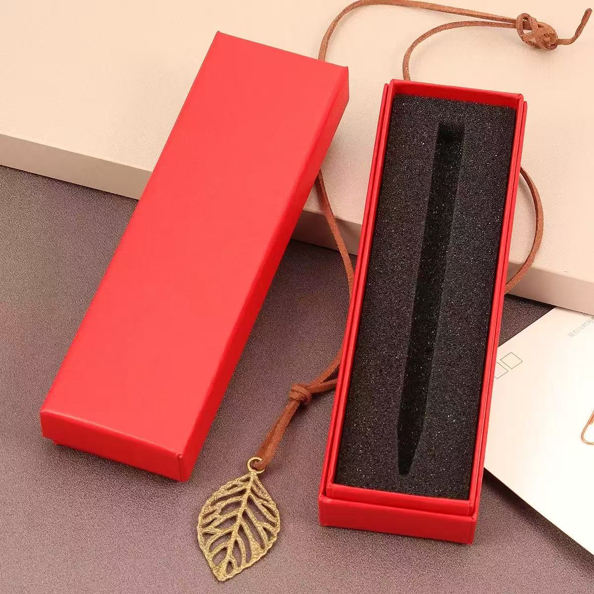 Premium quality pen box featuring heaven and earth cover for luxury packaging