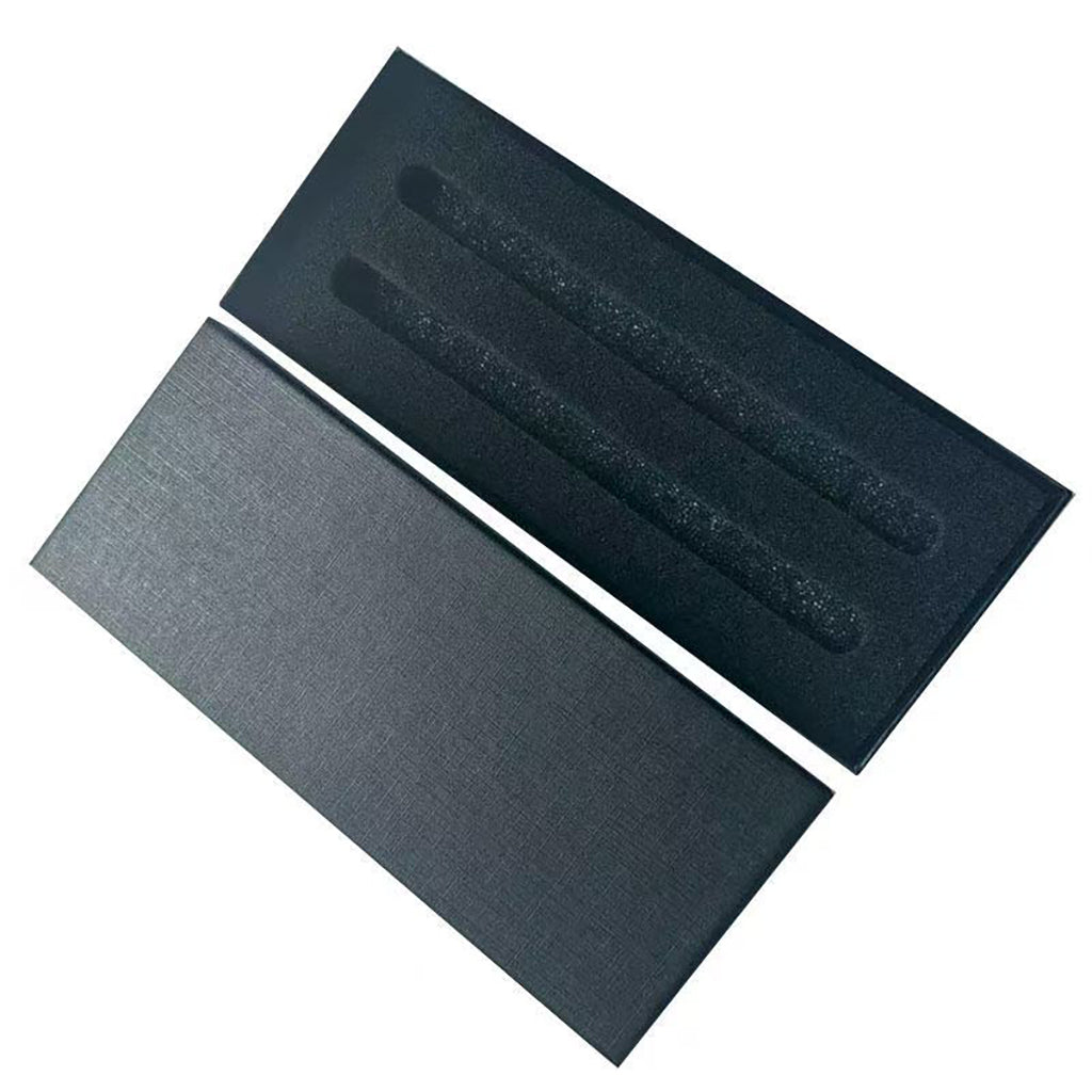 Professional black pen gift box with premium cardboard and custom logo printing