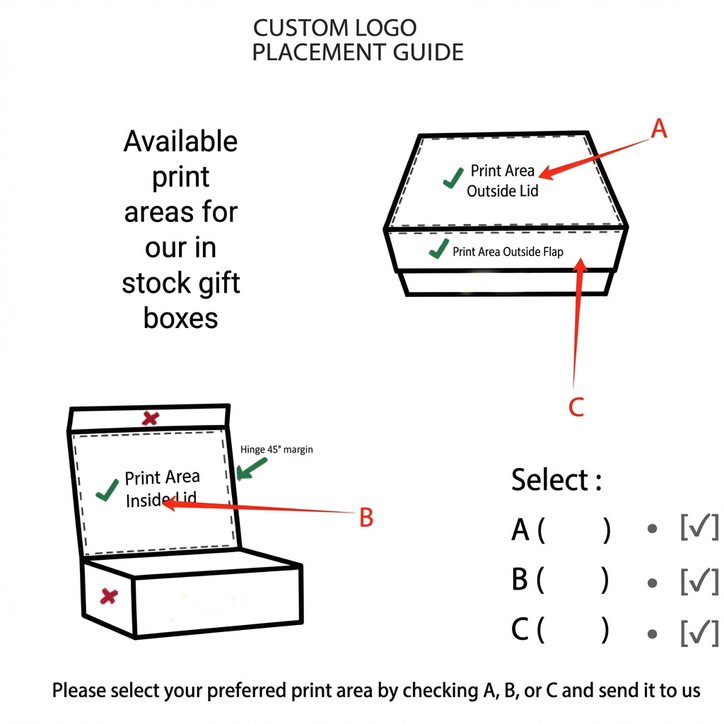 Bulk order gift boxes with custom logo application
