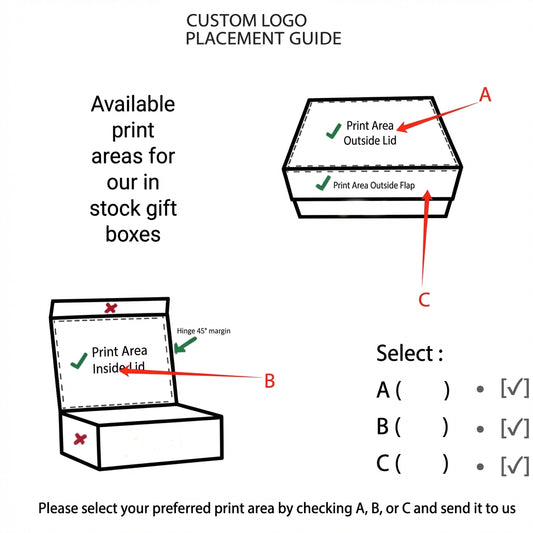 Bulk order gift boxes with custom logo application