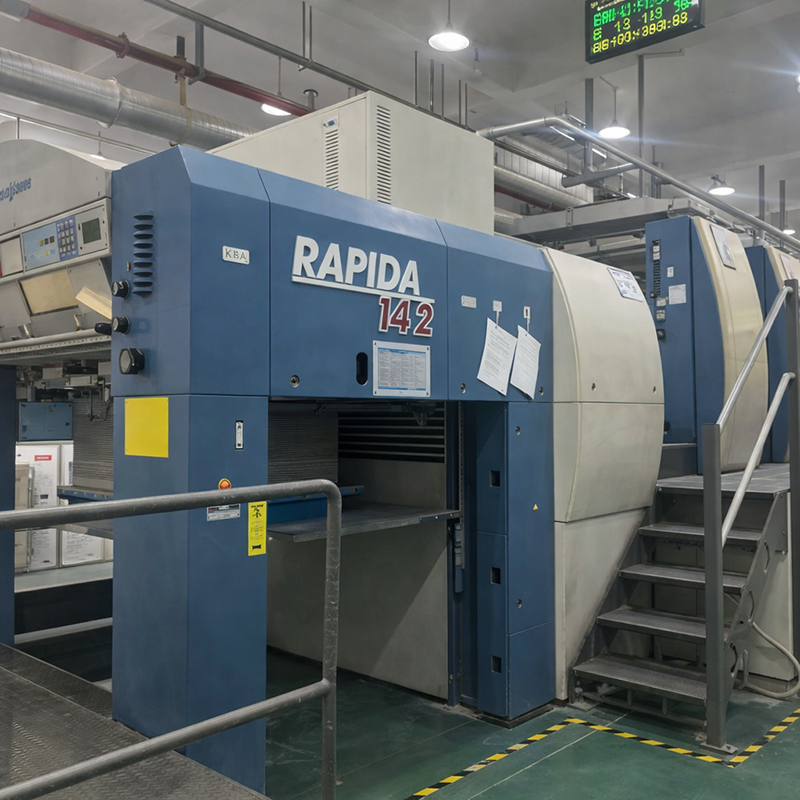 High-precision printing machine for custom logo gift boxes - BespokeBoxCo factory