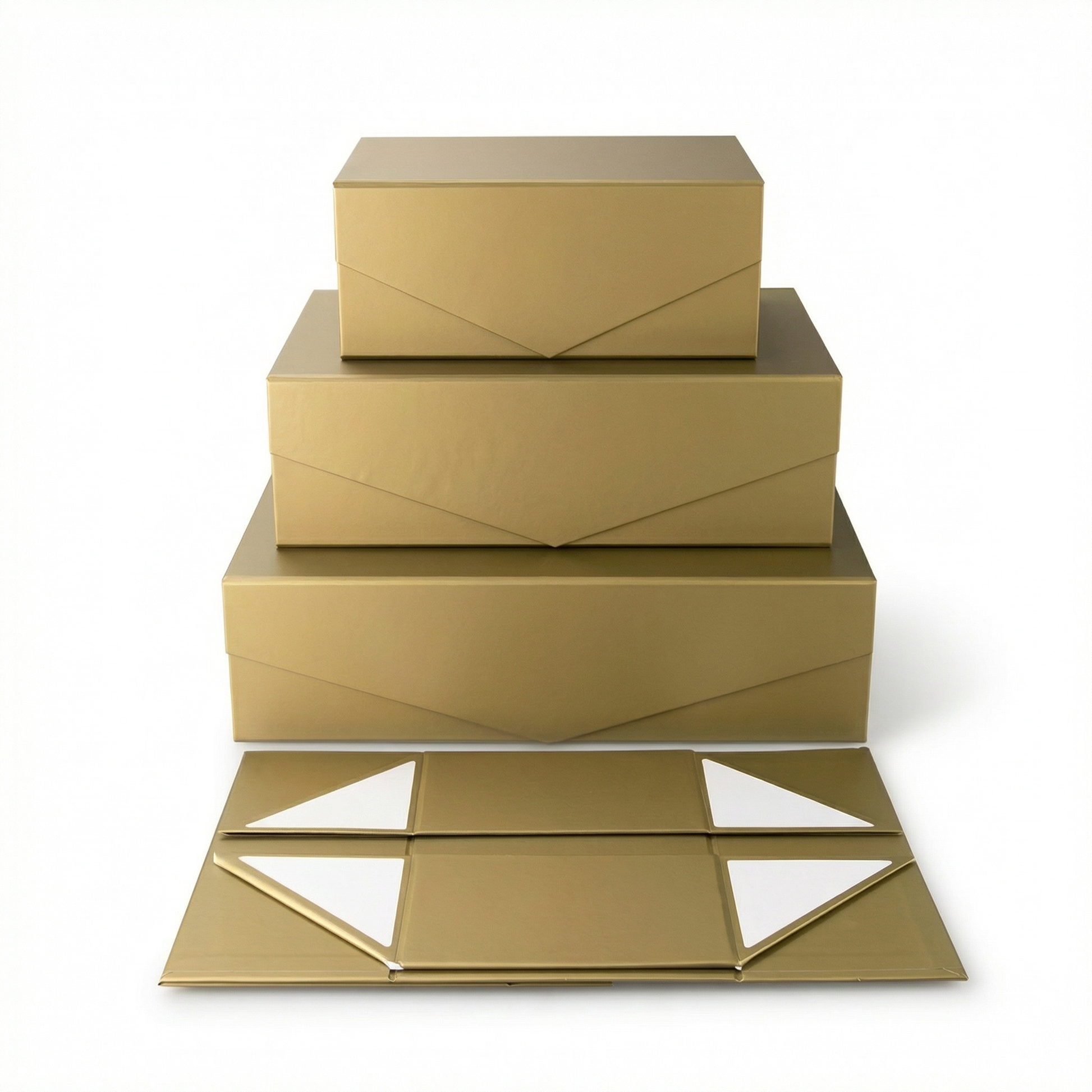 Flat pack folding box design for easy storage and shipping
