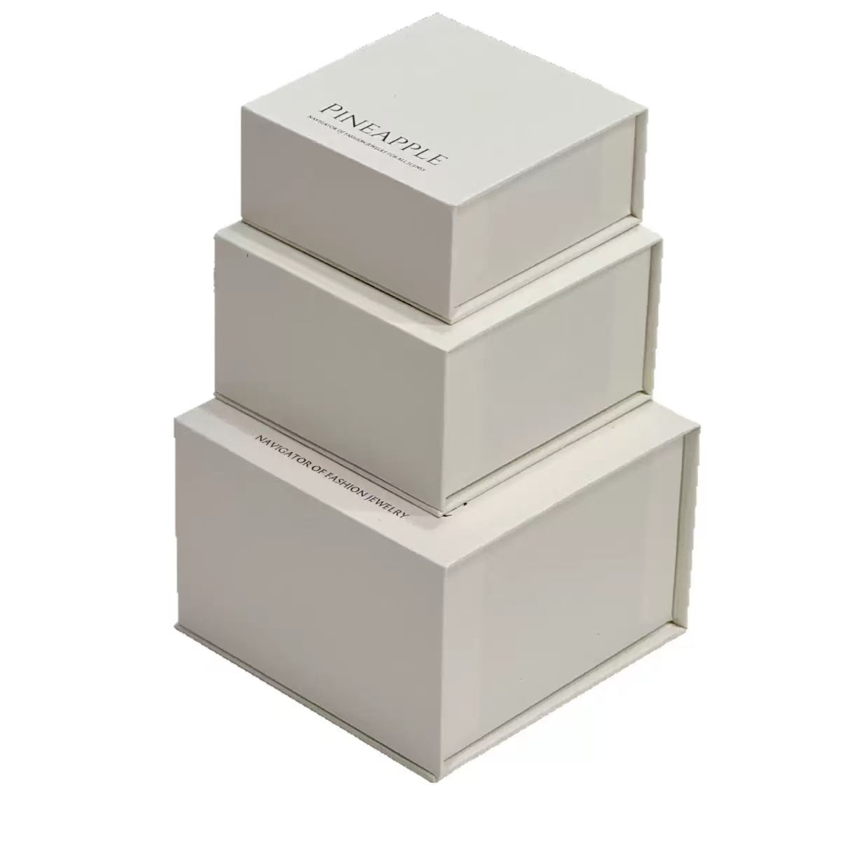 Custom magnetic jewelry box with embossed logo printing wholesale