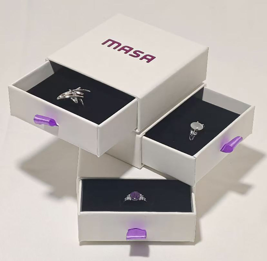 Slide drawer gift box with ribbon pull