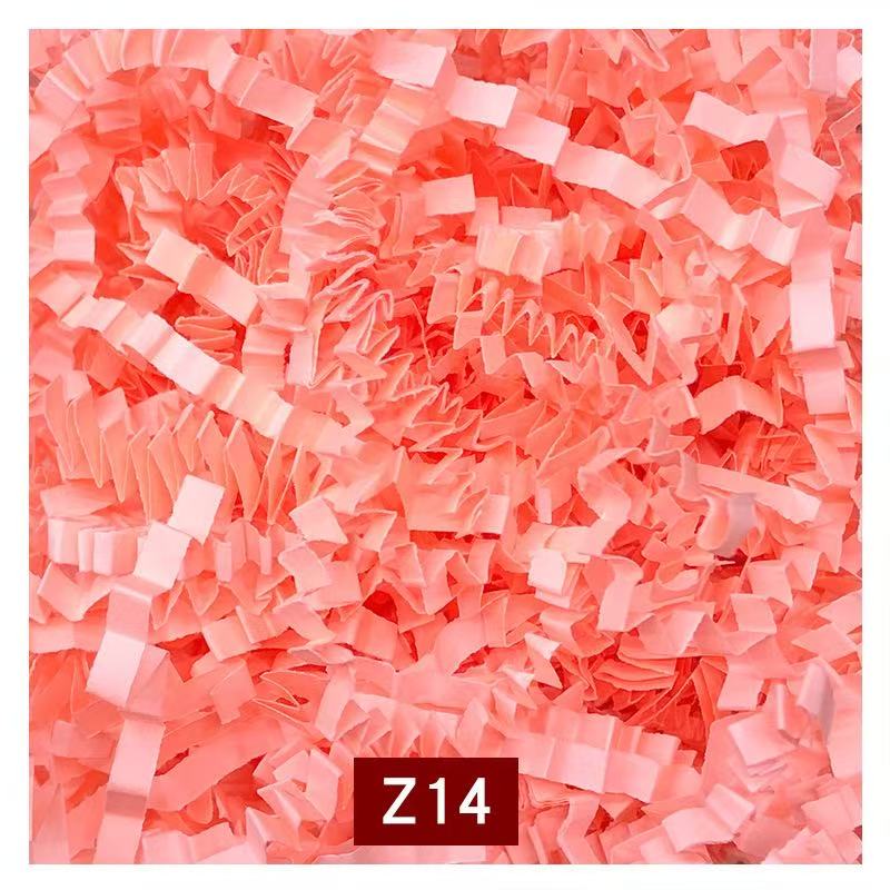 Decorative wrinkled paper filler in custom brand colors