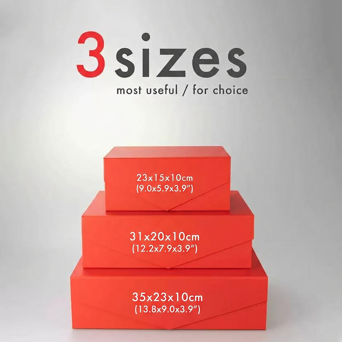 Wholesale folding gift boxes available in multiple sizes
