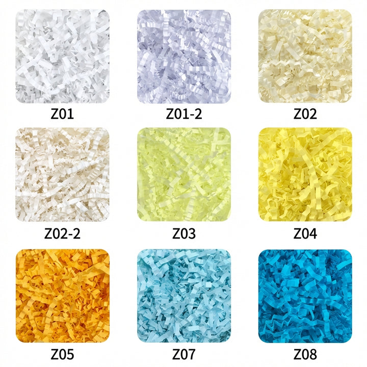 Shredded Paper Gift Box Filler - 100 Bags Pack - 20 Colors
