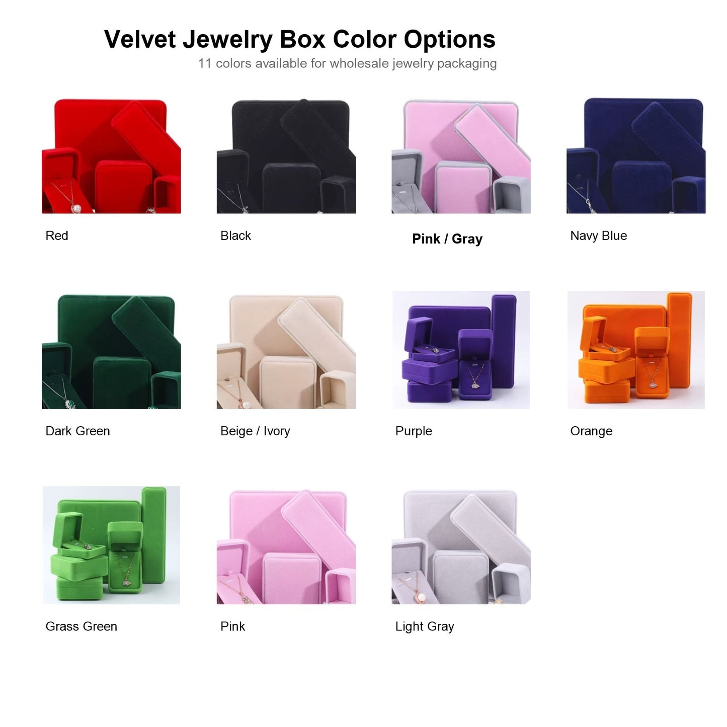 Ready-Stock Velvet Ring & Pendant Jewelry Boxes