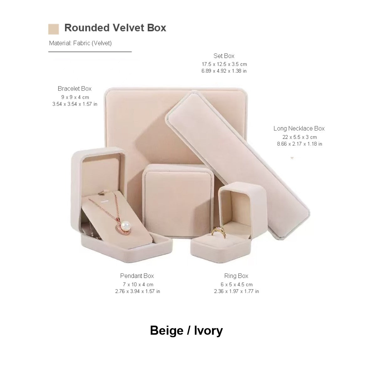 Ready-Stock Velvet Ring & Pendant Jewelry Boxes