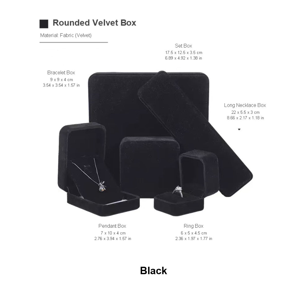 Ready-Stock Velvet Ring & Pendant Jewelry Boxes