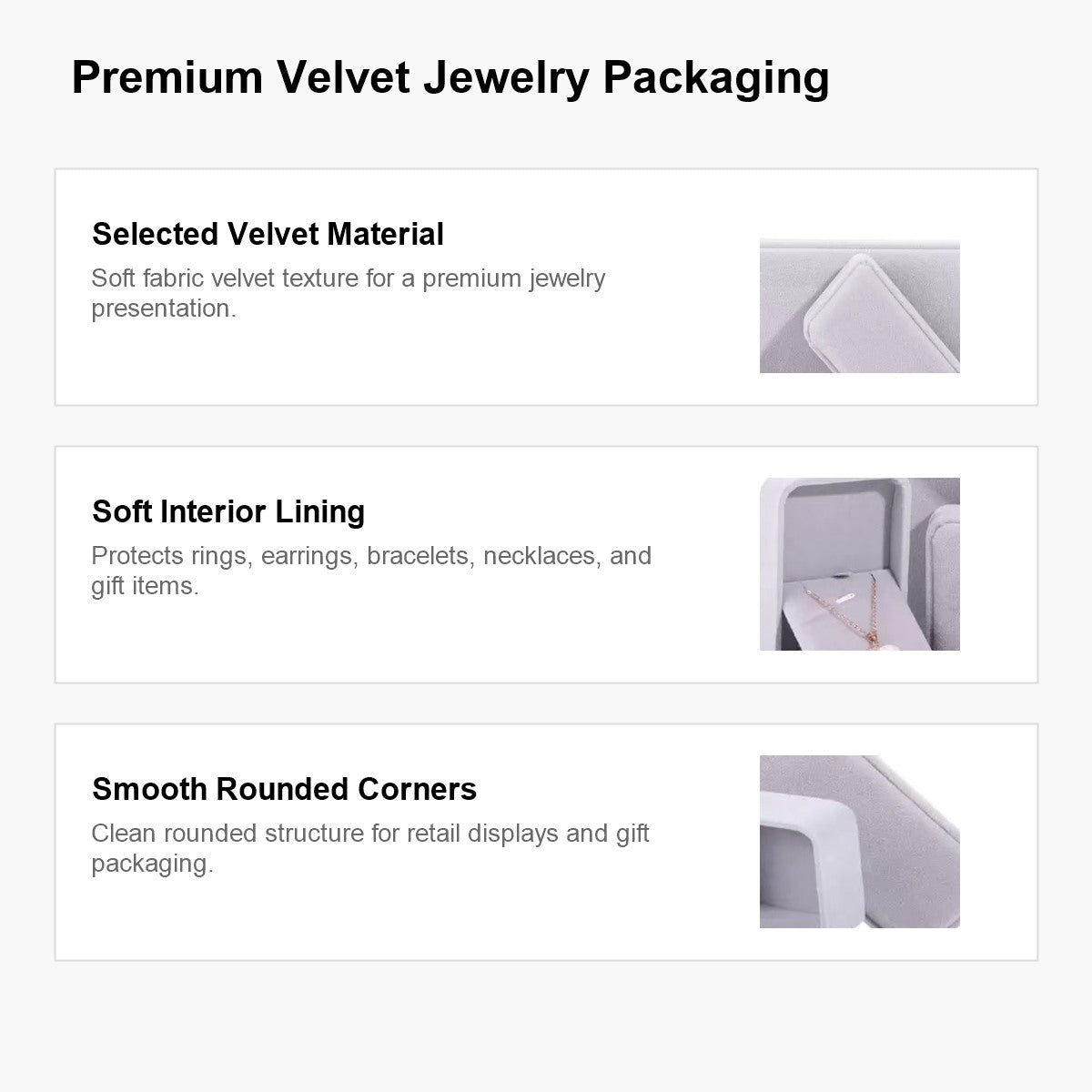 Ready-Stock Velvet Ring & Pendant Jewelry Boxes
