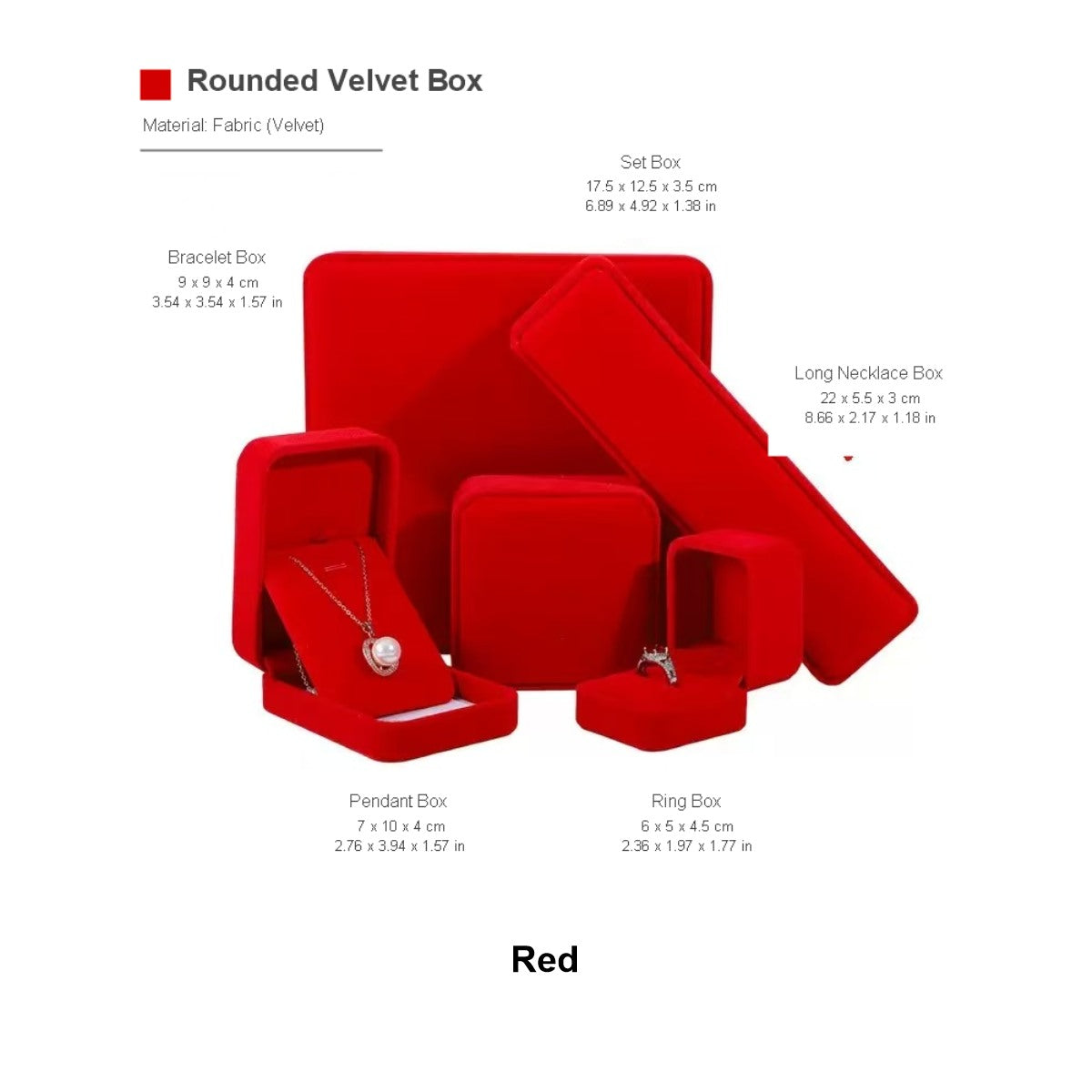 Ready-Stock Velvet Ring & Pendant Jewelry Boxes