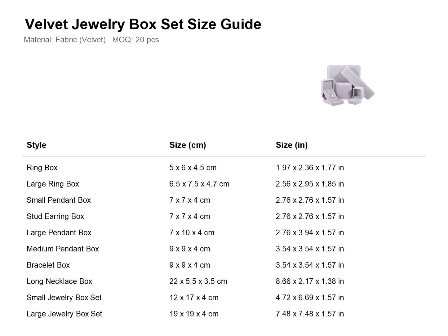 Ready-Stock Velvet Ring & Pendant Jewelry Boxes